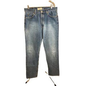 Gap High Rise Boy Fit Medium Wash Button Fly Jeans Sz 12 Long